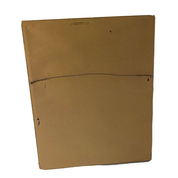 AMOS AMIT FIDDLER JUDAIC Batik Signed Painting 1981 Oval Mat Framed -Priced Each - Picture 10 of 12